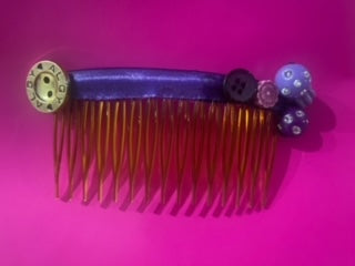 Original Festival Wear Style Plastic Hair Clip Comb - Hot Deep Purple Pretty